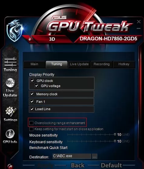ASUS GPU Tweak