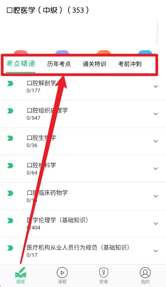 口腔医学中级题库