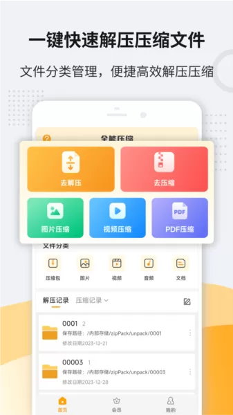 解压缩zip
