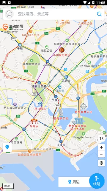 海鸥新加坡地图中文版