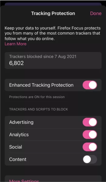 Firefox Focus隐私浏览器