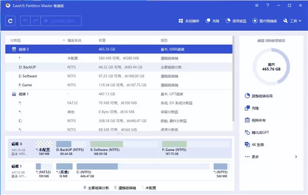 EaseUS Partition Master中文版